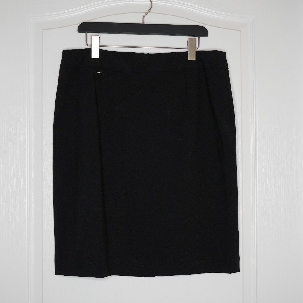 Calvin Klein Black Lined Pencil Skirt
